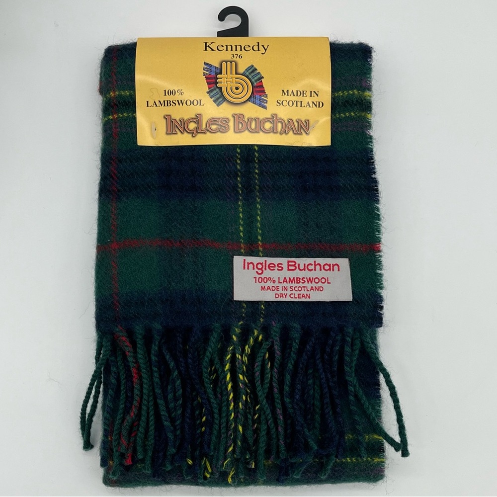 NWT- Ingles Buchanan Tartan Lambswool Scarf - made in Scotland